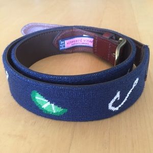 Vineyard Vines Hook & Slice Needlepoint Belt - 34